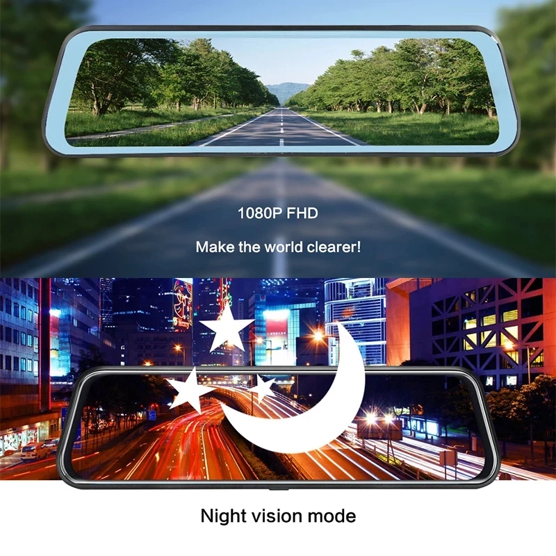 Потоковое мультимедиа Pro потоковое зеркало заднего вида Автомобильный