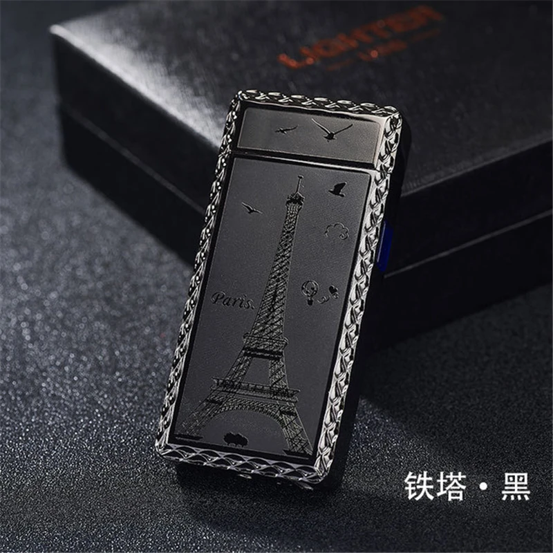 Новейшая электронная Usb зарядка двойная дуговая Зажигалка плазменный электронный импульсный Зажигалка китайский Дракон Форма зажигалка гаджеты для меня