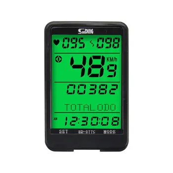 

Sunding SD-577C bike speeeter wireless heart rate cadence ant monitor stopwatch bicycle computer cycling oeter accessories