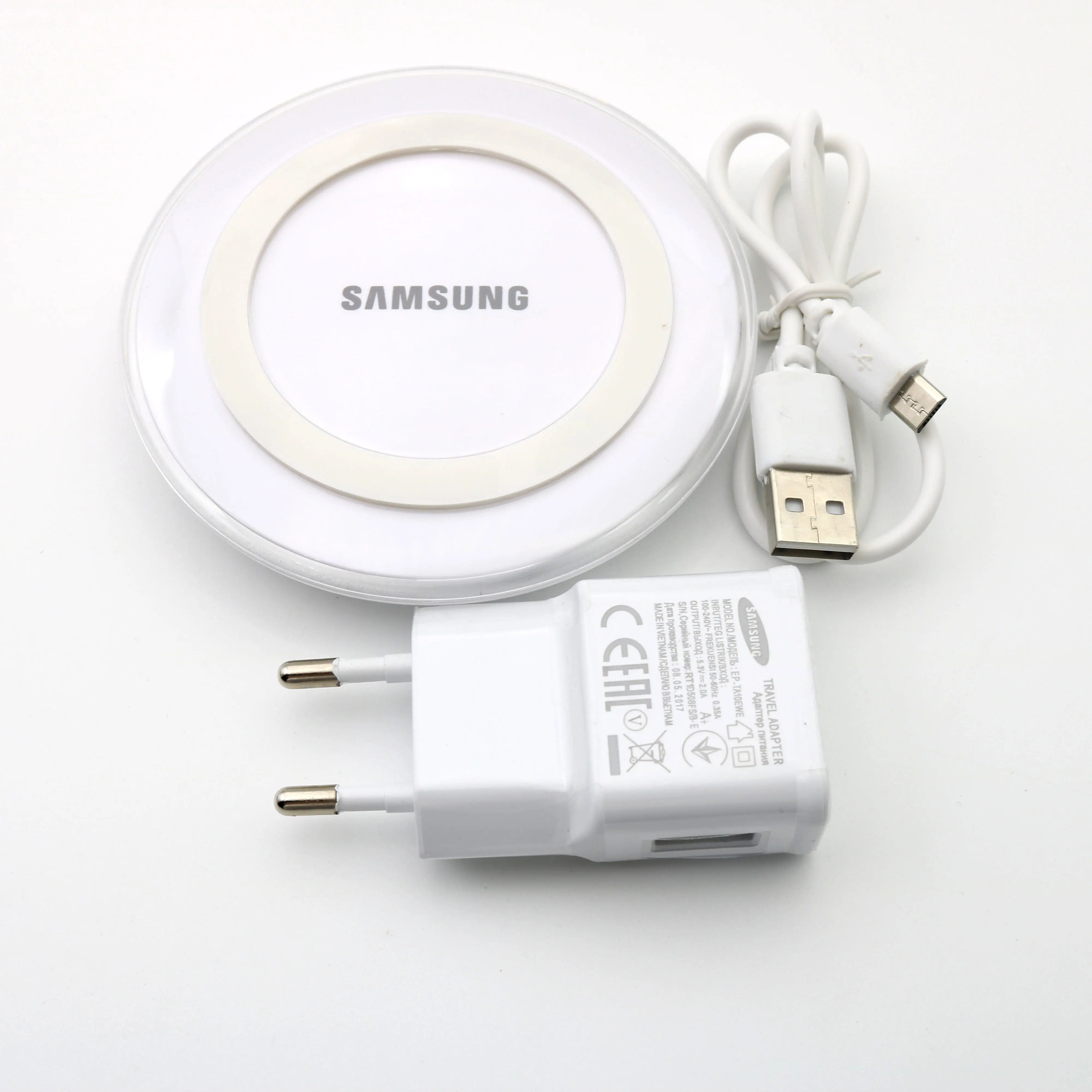 samsung 5 В/2A QI беспроводной зарядное устройство адаптер зарядного устройства для Galaxy S6 S7 Edge S10 S9 Plus Note 5 iphone 8 plus X XS XR MAX - Тип штекера: White Add EU