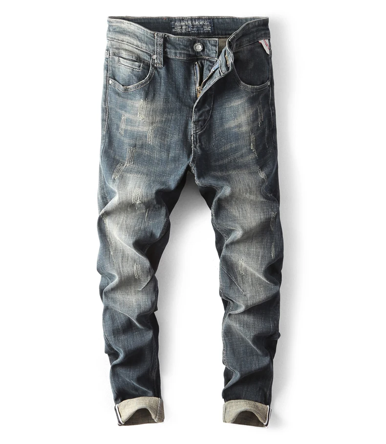 Модные облегающие джинсы Broek Mannelijke Toevallige Potlood Jean Broek Potlood Pant Hoge Kwaliteit мужские джинсы из денима broek Mannen
