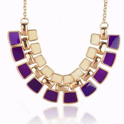 

C0042-45 Sun Li Freaky Story Celebrity Style Necklace Women's Short Clavicle Square Necklace Women's Europe And America Choker