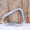 Triangle Shape Mountain Rock Climbing Stainless Steel Screw Lock Carabiner Safety Buckle Mountaineering Buckle ► Photo 3/6