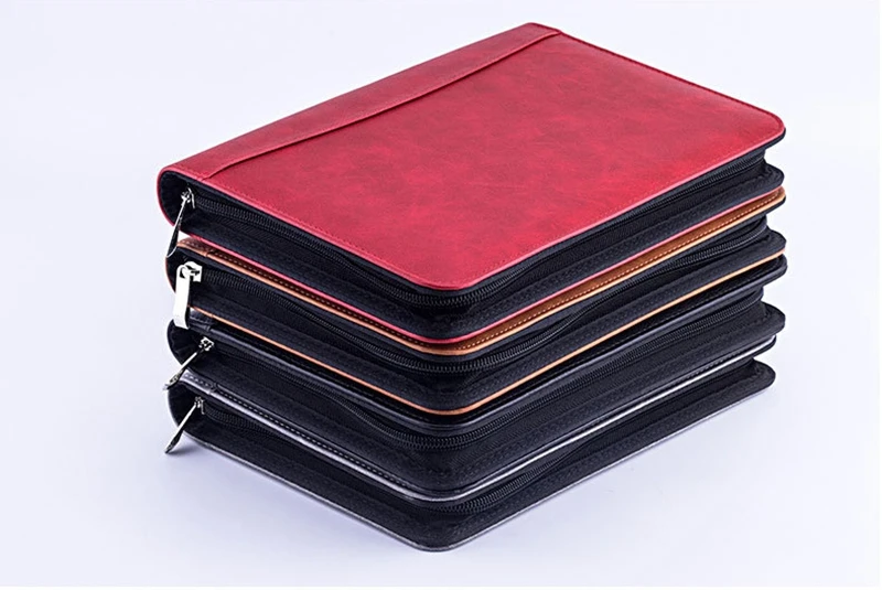 Kawaii искусственная кожа A5 Padfolio с калькулятором папка на молнии портфель для ноутбука папка для руководителя спиральная дорожная записная книжка