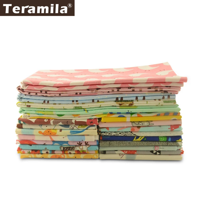 Teramila Telas Por Metro мультфильм животных дизайн 100x100 см/шт. хлопок ткань для рукоделия, печворка Детская Ткань Ремесло тканевое платье