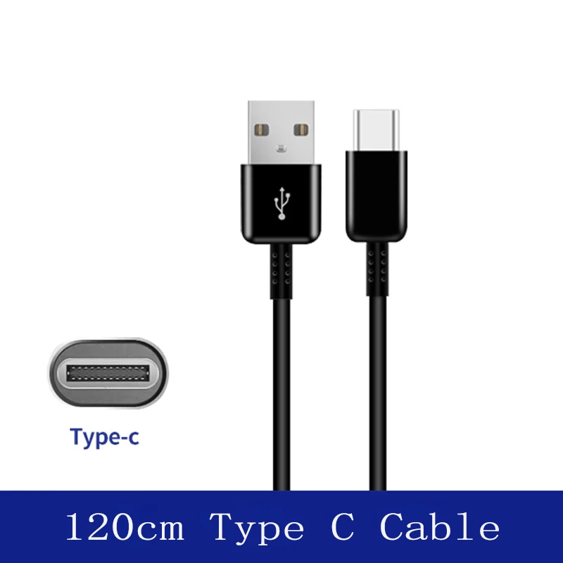 Only One TypeC Cable Быстрое зарядное устройство samsung Galaxy, настенный адаптер, быстрый адаптер 1,2/1,5 м, кабель type C для samsung Galaxy S10 S8 S9 Plus Note 8 9 A3 A5 A7 - Color: Only One TypeC Cable