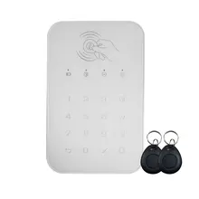 

Wireless Smart Keyboard Lock Touch Keyboard RFID Card Unlock White Home Security 433MHz Frequency Connect To Alarm Host