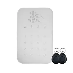 Clavier intelligent sans fil, touche tactile, carte RFID, déverrouillage blanc, sécurité domestique, fréquence 433MHz, connexion à un hôte d'alarme 