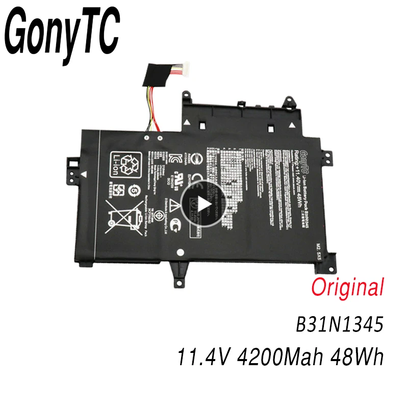 GONYTC B31N1345 Оригинальный аккумулятор для ноутбука ASUS трансформер книга флип TP500L