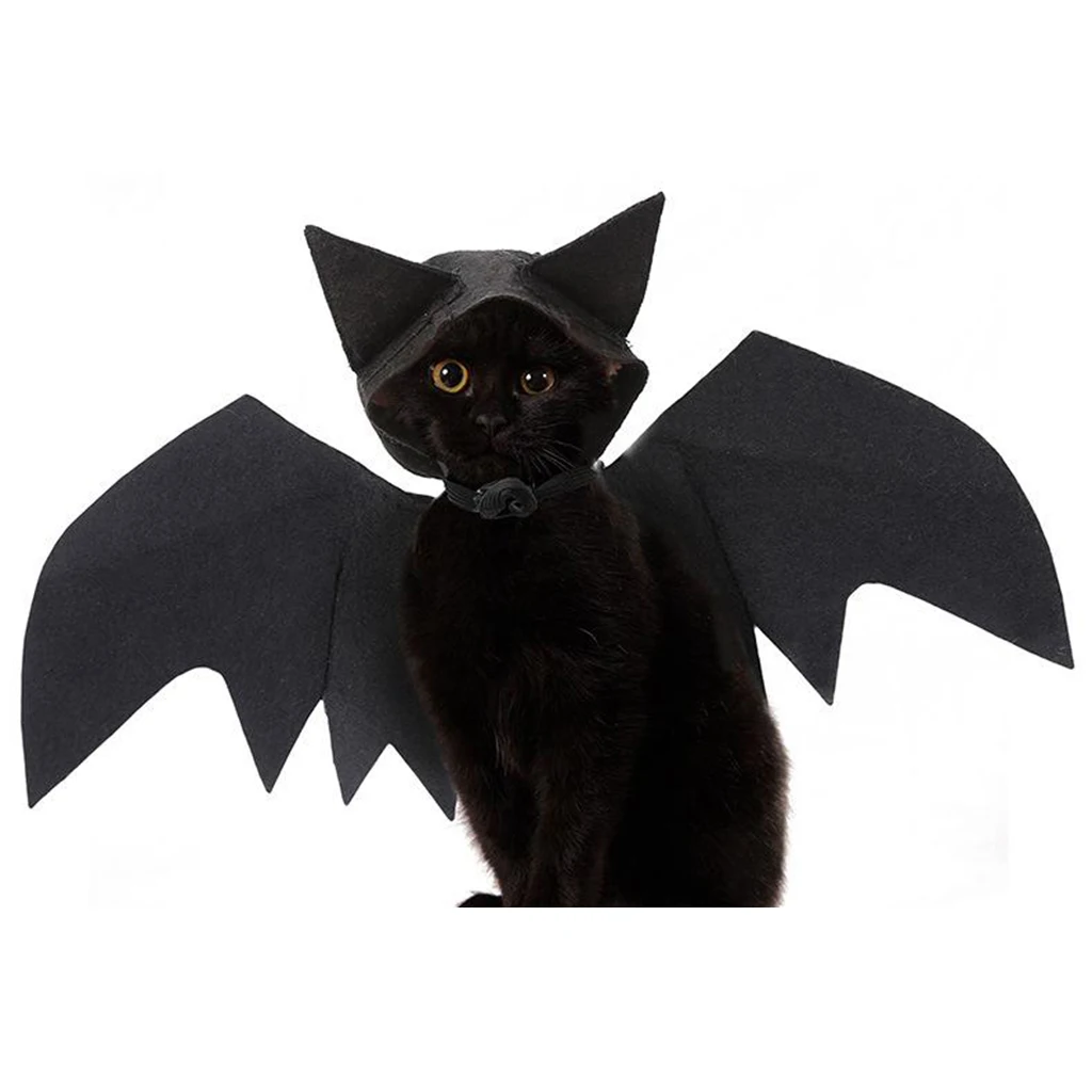 Halloween Pet Black Bat Wing Costume Fancy Dress Cosplay Clothing Mystery