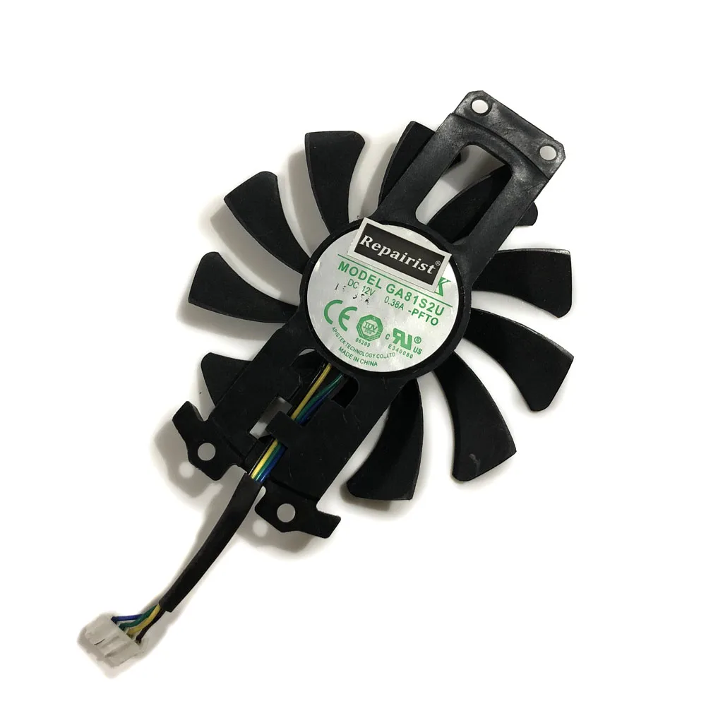1PCS 75 мм 4Pin Apistek GA81S2U 12 В 0.38A GTX 960 кулер вентилятор для ZOTAC GTX960 4G PCI-EDC Видеокарта охлаждения как замена - Цвет лезвия: 1PCS