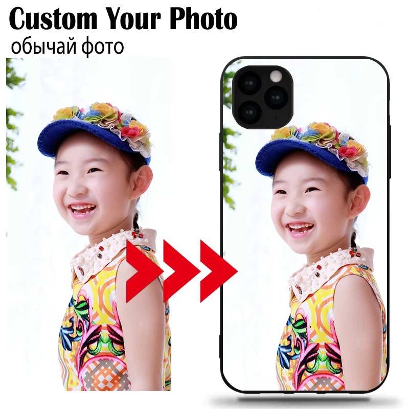 DIY Photo Custom Phone Case Black Soft Cover For Samsung A9 A10 A10E A20 Plus A50 A50S A30 A40 A70 A80 2018 As Christmas presen |