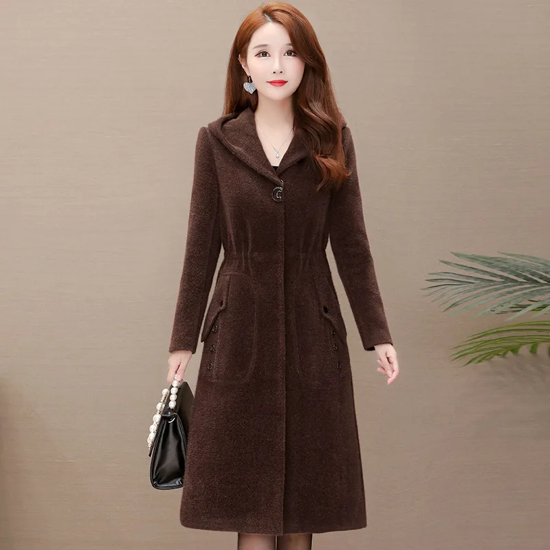 

2019 Fashion Mink Cashmere Overcoat