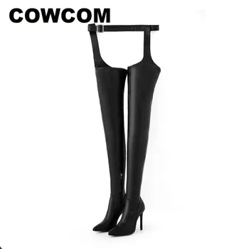 

COWCOM 2020 Spring Autumn New Sexy Over-the-Knee Boots Boots One Boots Show High Heel Women's Boots Boots JXQ