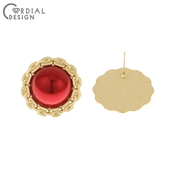 

Cordial Design 50Pcs 24*24MM Jewelry Accessories/Imitation Pearl/Earring Stud/DIY Making/Jewelry Findings & Component/Hand Made