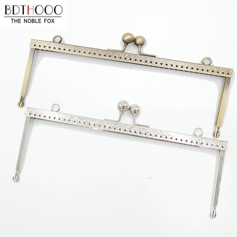 20cm Clasp Square Metal Purse Frame Handle for Clutch Bag Accessories Clasp Lock Bronze Tone Bags Hardware