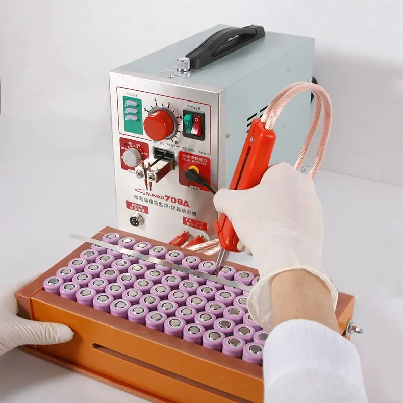 SUNKKO 709A с 70B точечной сварки 1.9KW светодиодный светильник импульсная аккумуляторная машина для точечной сварки для 18650 аккумуляторной батареи