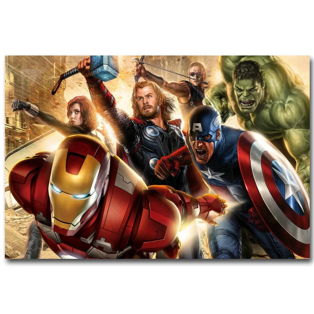 8 Marvel супер герой Железный человек постер с Бэтменом HD высокое качество холст живопись Высокое качество домашний декор для детской комнаты без рамки - Цвет: 8