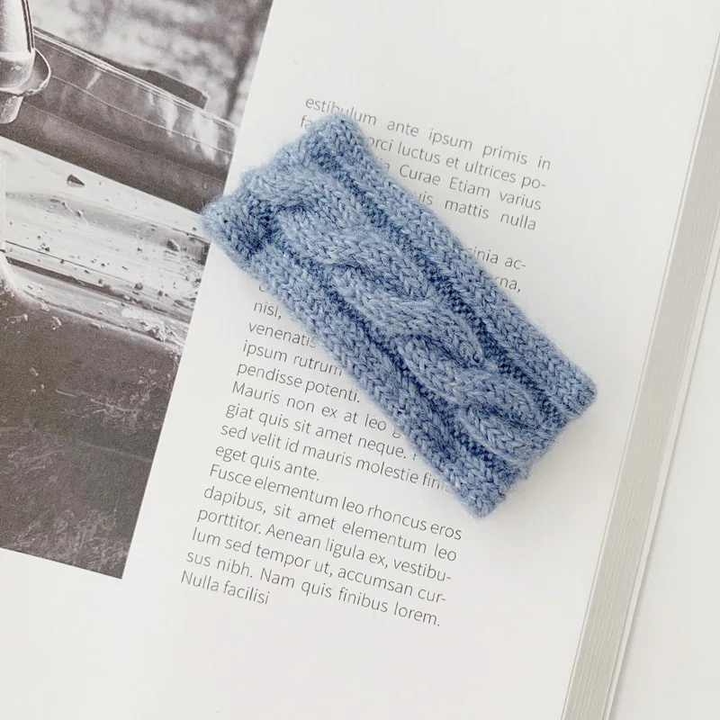 blue Ruoshui вязаные шерстяные заколки шикарные Заколки для женщин в Корейском стиле яркие цвета заколки шикарные заколки для волос Головные уборы заколки - Цвет: blue