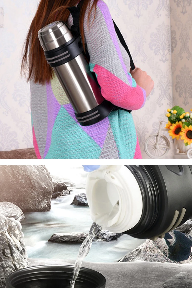 1200ml-2500ml304 термос из нержавеющей стали чашка Открытый чайник дорожная домашняя кружка Термопот большой емкости прочная изоляция