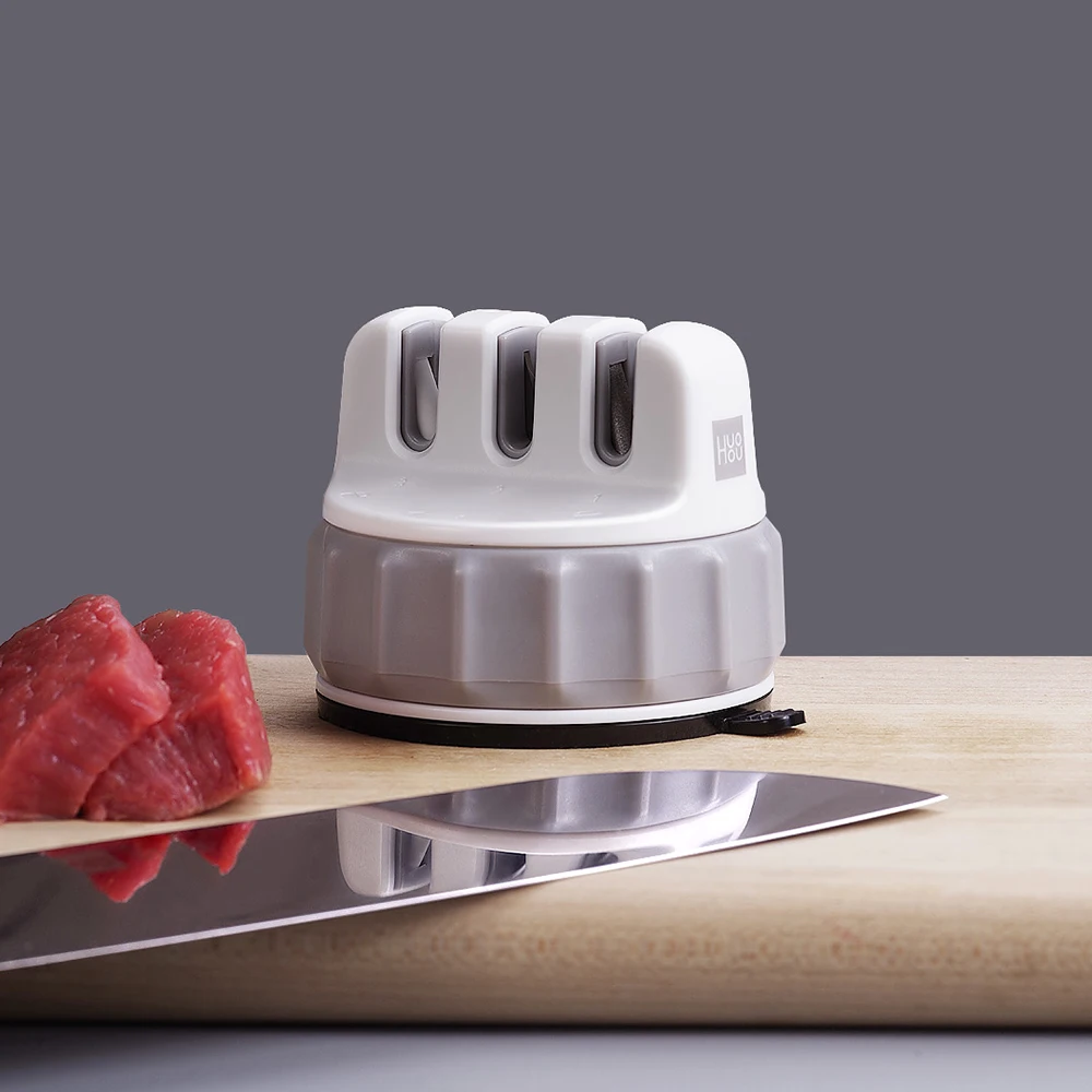 HUOHOU Fixable Sharpen Stone Trible Wheel Whetstone Sharpeners Sharpening Tool Grindstone From Xiaomi Youpin