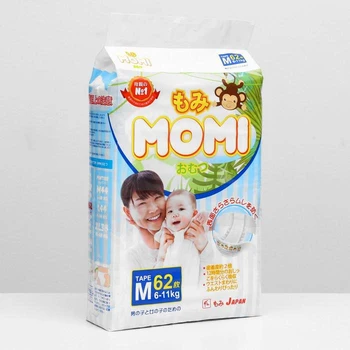 

MOMI diapers size M (6-11 kg), 62 pcs 2077626