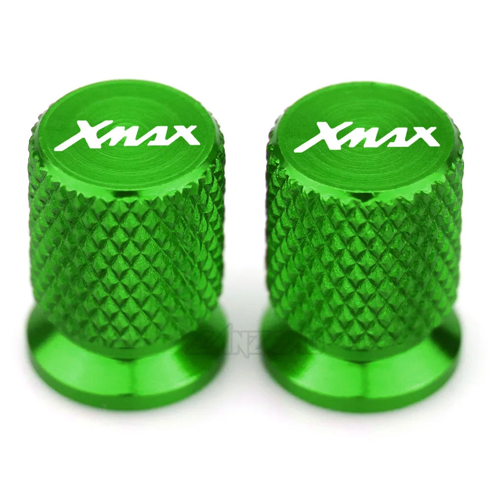 Green XMAX мотоциклетная шина клапан с ЧПУ алюминиевая шина воздушный порт стволовая крышка аксессуары для Yamaha XMAX 125 250 300 400 весь год - Цвет: Green
