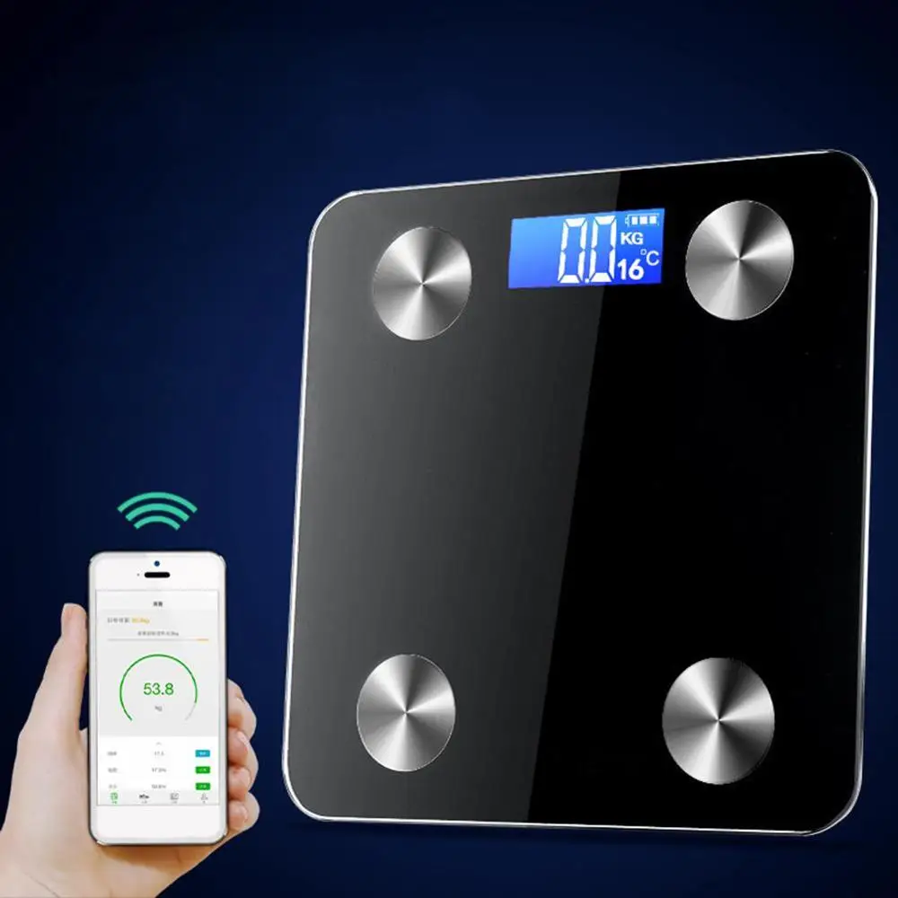 13-Index Body Fat весы напольный научный умный электронный светодиодный цифровой весы для ванной комнаты Bluetooth приложение Android или IOS
