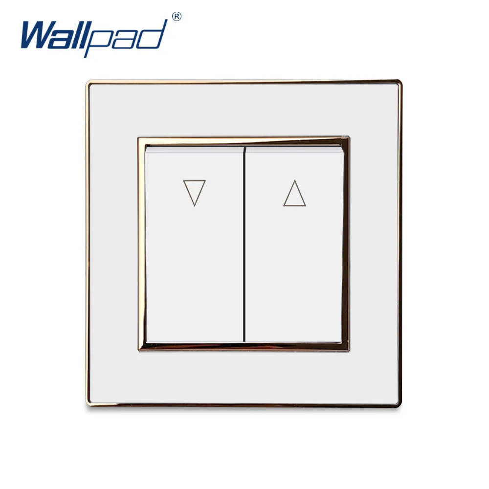 Штора переключатель 2 Gang Сброс мгновенный контакт Wallpad Роскошная акриловая
