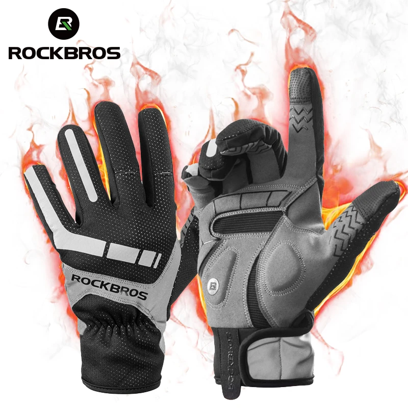 Cycling Bicycle Gloves Touch Screen Thermal Windproof Bike Gloves Keep 