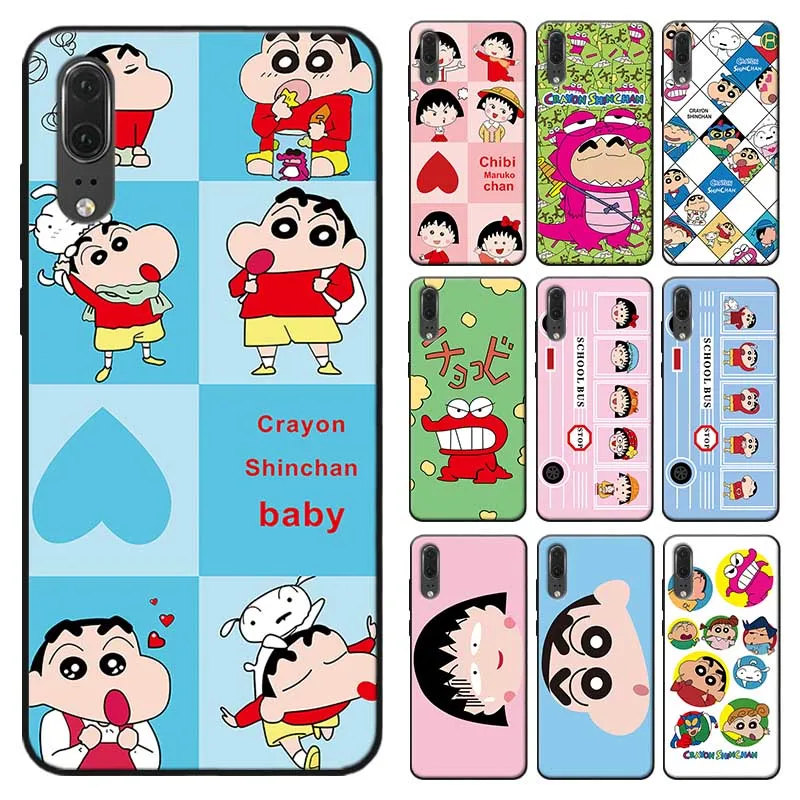 For huawei mate 30 pro p20 p30 lite 20 Soft silicone Cover Phone Case Crayon Shin Chan |