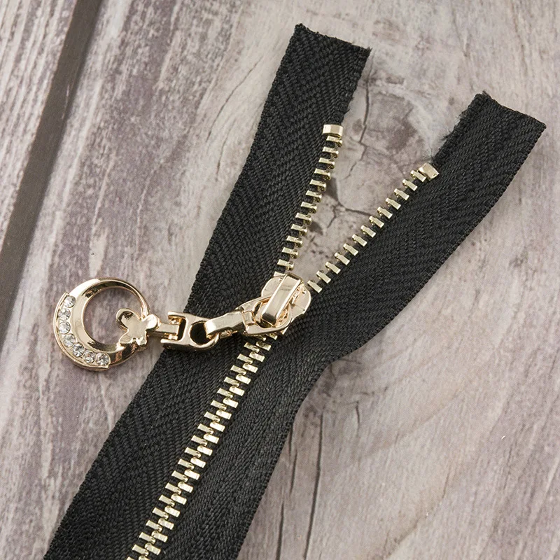 Balck GT Meetee 5 шт. 15/20 см 3# металлическая молния закрытый конец цвета: золотистый, серебристый зуб Луна Тяговая головка замка застежка-молнии, самодельный сумок Костюмы швейные принадлежности ZA005 - Цвет: Balck GT