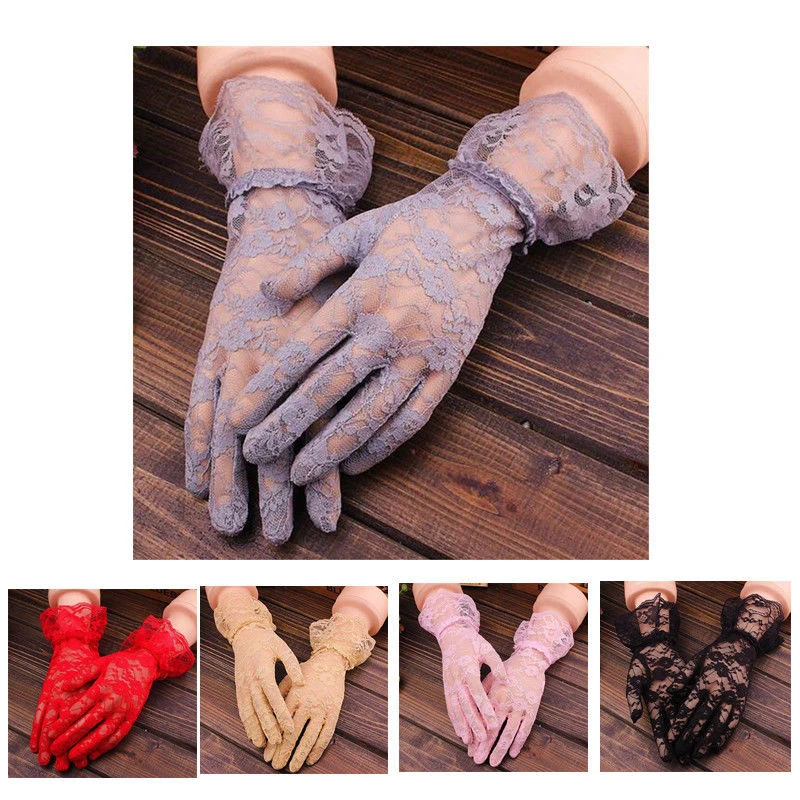 Gloves For Women Lace Hollow Out Gloves Summer Sun Protection Bridal