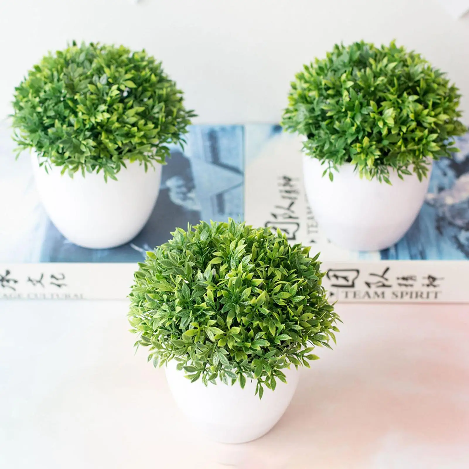 3Pcs Simulation Plant Bonsai Bamboo Grass Home Decor Garden Landscape Ornaments Potted Hotel | Дом и сад
