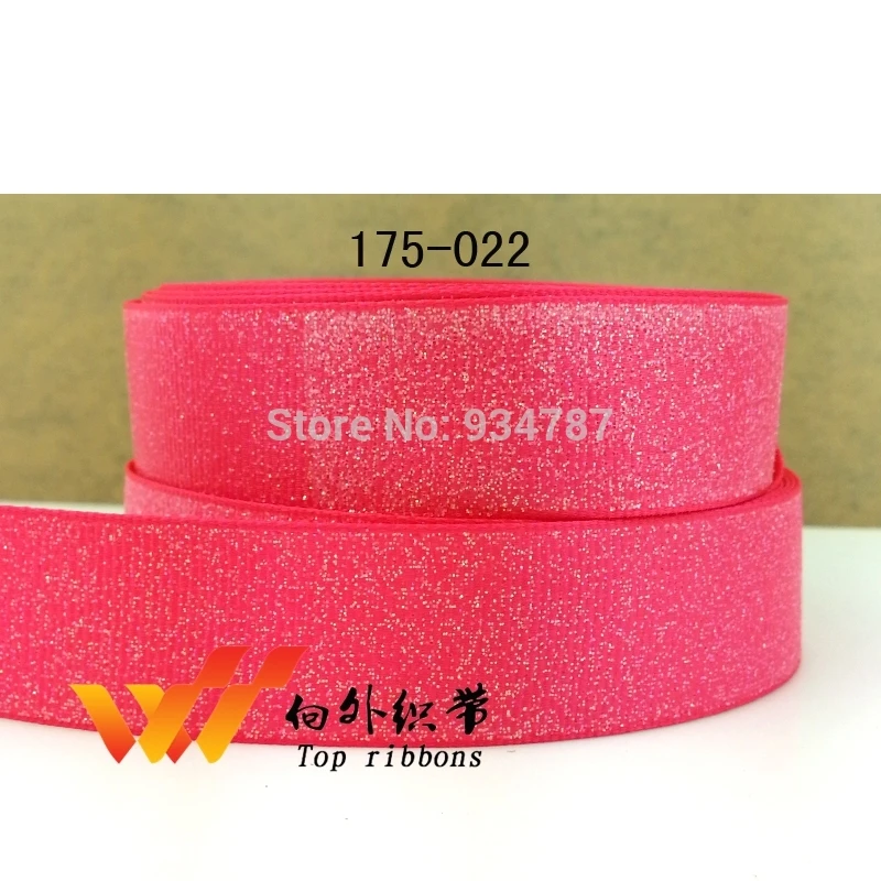 New arrived solid glitter ribbon freeshipping 7/8" ribbon 50 yards 22mm ribbon 175-022