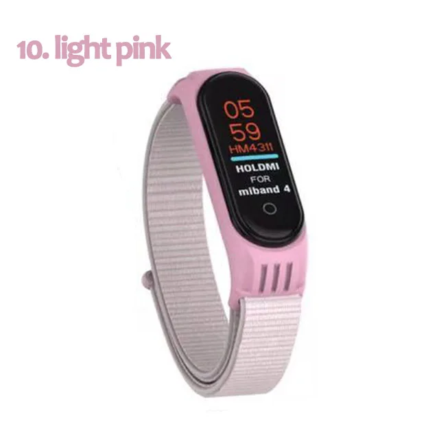 Нейлоновый ремешок для xiaomi mi band 4 ремешок браслет NFC умные часы замена xiaomi mi band 3 цветной Ремешок Браслет против потери - Цвет ремешка: 10