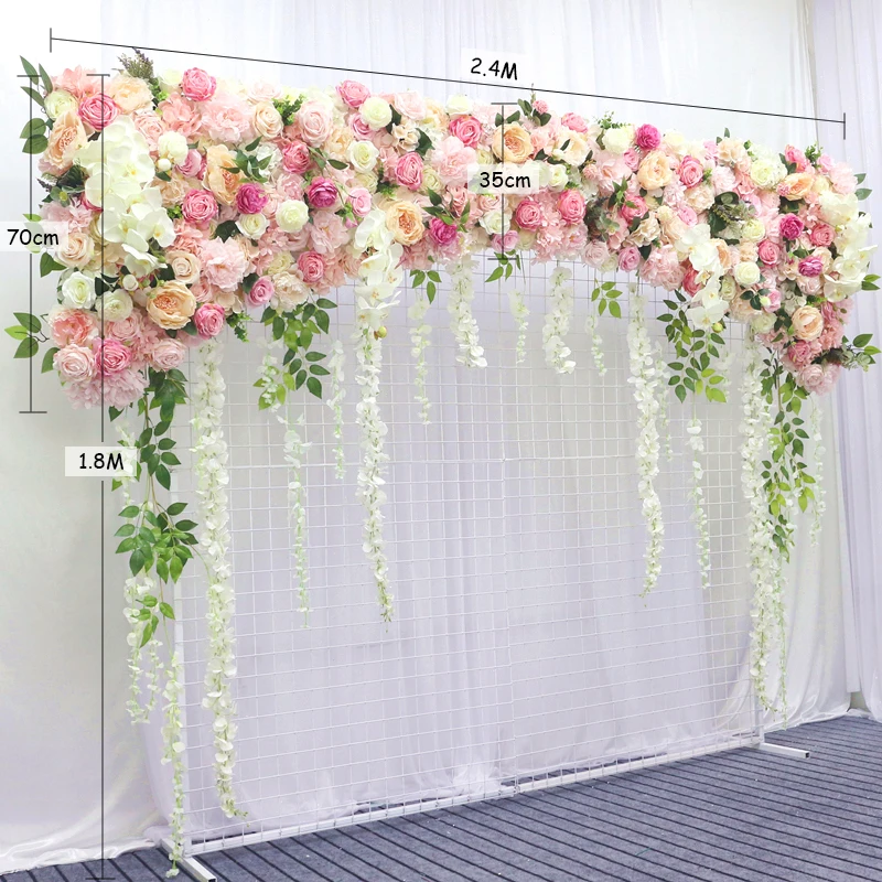 JAROWN Artificial Fake Flowers Rose Hydrangea Flower Row Wedding Arch Decoration Home Party Background Decor Flores Artificiales (9)