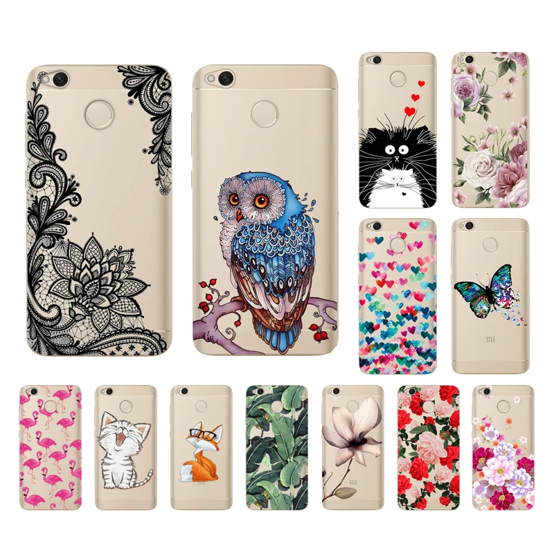 

5.0" For Xiaomi Redmi 4X TPU Case Cover Silicone For Redmi 4X Soft Back Protective Phone For Xiaomi Redmi4x 4 X Paint Cover Fox