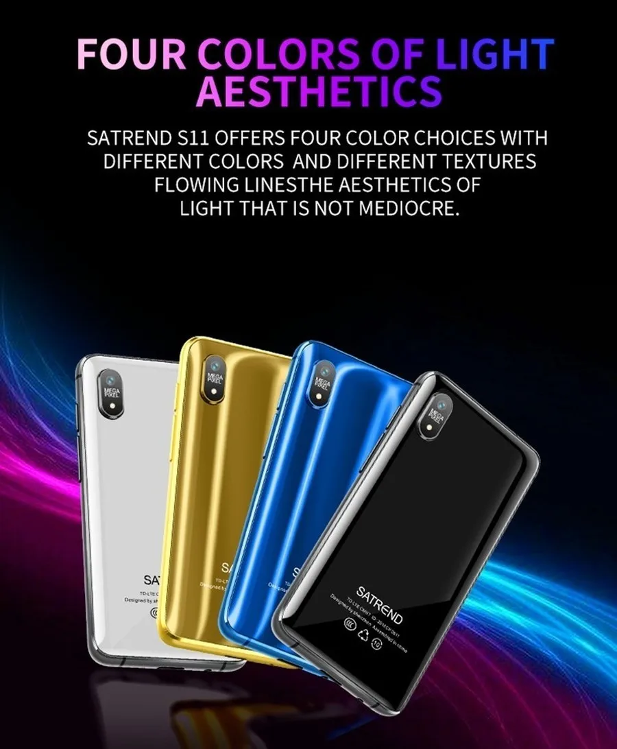 Satrend S11 Мини телефон 3,2" двойной 4G LTE MTK6739 четырехъядерный 2 ГБ+ 16 Гб gps ультра тонкий мобильный телефон маленький Android смартфон