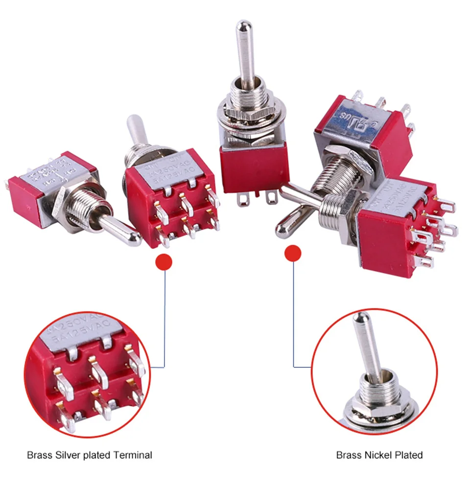 de alternância on 6a 125vac 3a 250vac