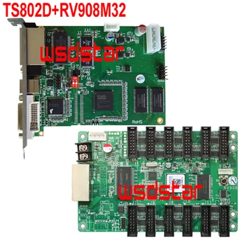 

TS802D LED sending card with 1pc RV908M32 LED receiving card RV908T RV908 RV908M 2pcs/lot