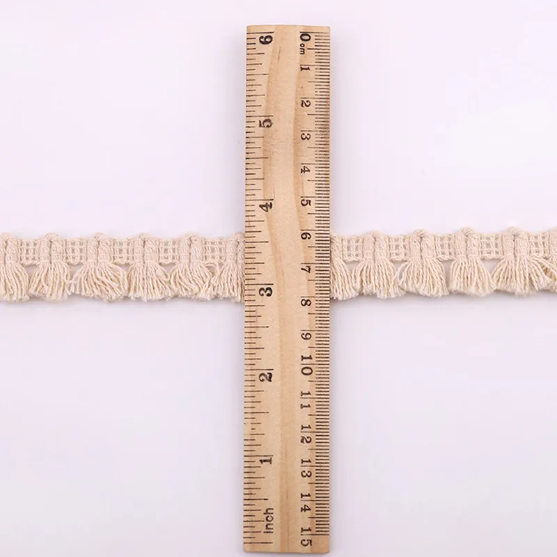 5Yards/lot Cotton Thread Tassel Lace Fabric Trim Ribbon Latin Dress Stage Garment Curtain Sofa Sewing Decorative