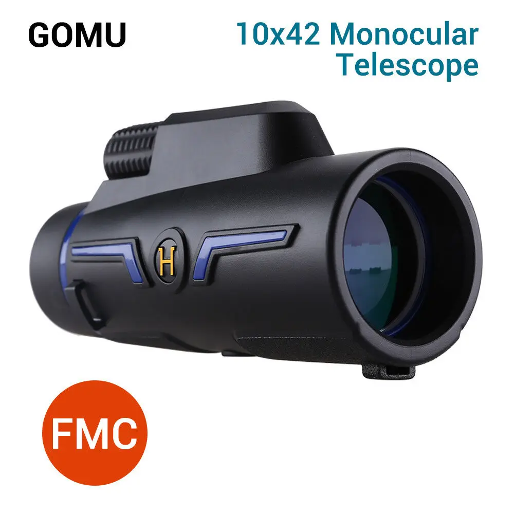 

GOMU Handheld 10X 42mm Monocular Binocular BAK-4 Spotting Scope for Bird Watching Animal Hiking Wildlife