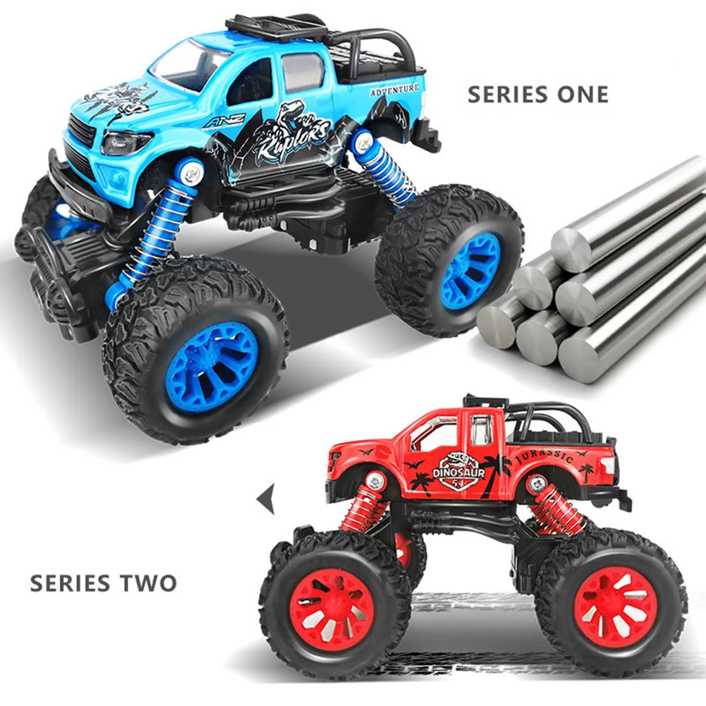 1/32 4WD внедорожный подъемник для автомобиля, мотоцикла, отступить модели с музыкой светодиодный детские игрушки
