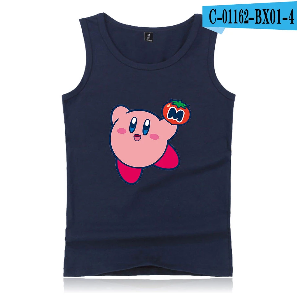 Kirby серия милые классные Harajuku уличная безрукавка топы без рукавов Capless Новое поступление модные летние без рукавов классные мужские топы на бретелях - Цвет: navy