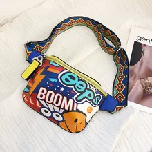 Сумка в стиле хип-хоп для танцев Женская стиль корейский Стиль Универсальная уличная мода INS Super Fire honey плечо Маленькая Талия