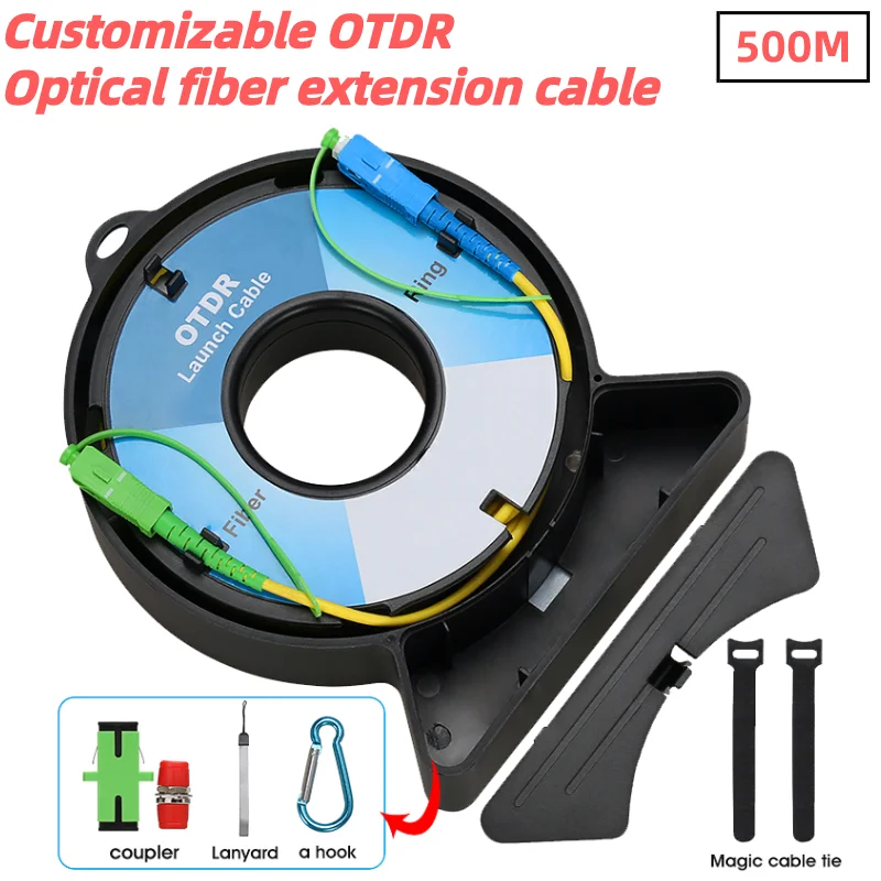 aua 2 otdr launch cable 300m otdr optical fiber extension cable sc fc st lc apc upc fiber ring dead zone eliminator single mode 500M Single Mode OTDR Launch Cable OTDR Optical Fiber Extension Cable SC/FC/ST/LC(UPC/APC) Dead Zone Eliminator AUA-2 Fiber Ring