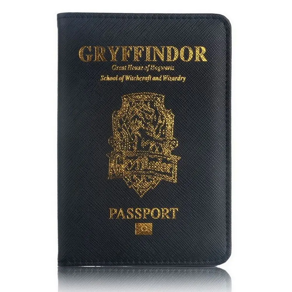 Gryffindor TourSuit Rfid блокирующая Кожаная Обложка для паспорта Хогвартс Гриффиндор Рейвенкло с чехол для карт - Цвет: Gryffindor