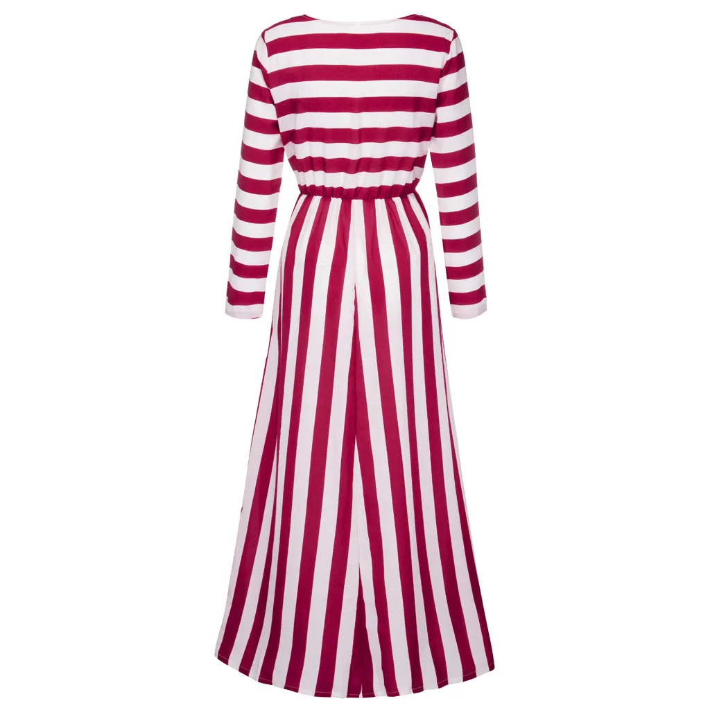 Womail платья осенние женские модные три четверти рукав лоскутное платье Макси boho o-образным вырезом длиной до щиколотки Кнопка халат femme boheme