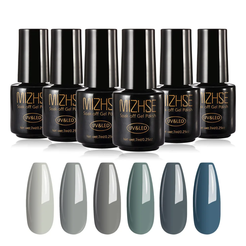 7ML P08 MIZHSE, 18 мл, Гель-лак, Гель-лак, УФ-гель, светодиодный, лампа, Гель-лак, дизайн ногтей, 6 шт. в наборе, горячая Распродажа, лак, смола, цвет, грунтовка - Цвет: 7ML P08